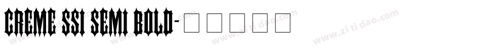 Creme SSi Semi Bold字体转换